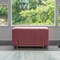 Fabulaxe Large Rectangle Velvet Storage Ottoman Stool Box with Golden Legs, Decorative Sitting Bench, Pink QI003938.PK - alternate 9